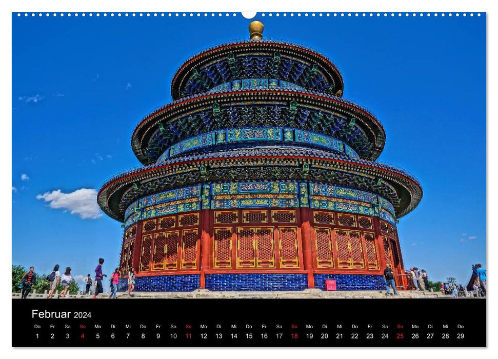 China 2024 - Metropolen und Landschaften (CALVENDO Wandkalender 2024)