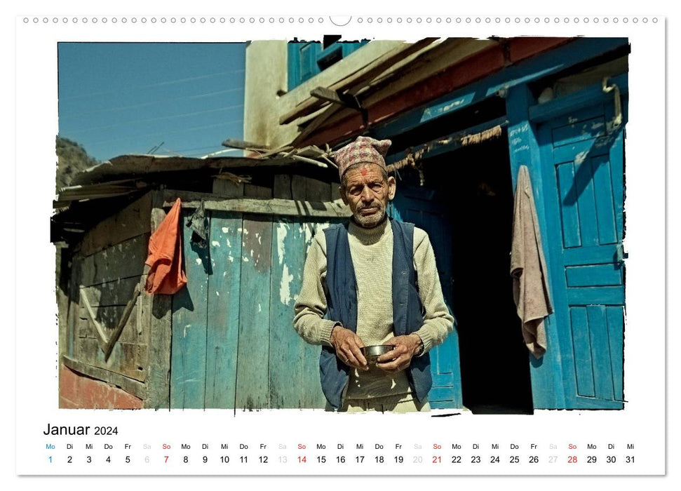 BEGEGNUNGEN IN NEPAL (CALVENDO Premium Wandkalender 2024)