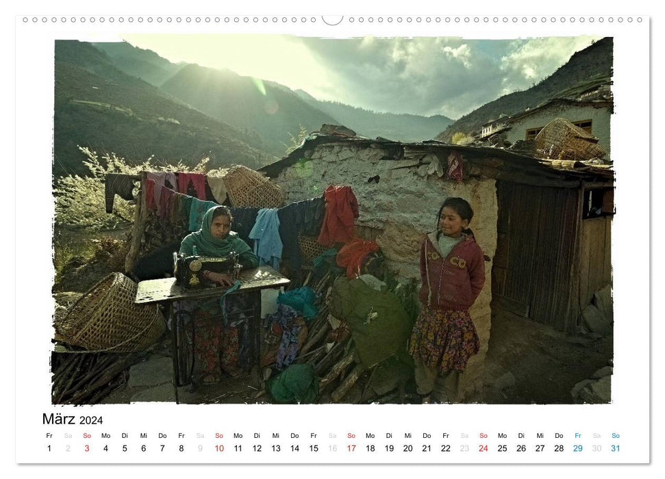 BEGEGNUNGEN IN NEPAL (CALVENDO Premium Wandkalender 2024)