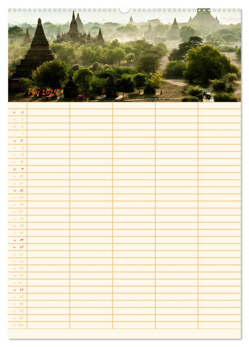 ASIE DU SUD-EST EXOTIQUE - Planificateur familial 2024 (Calvendo Wall Calendar 2024) 