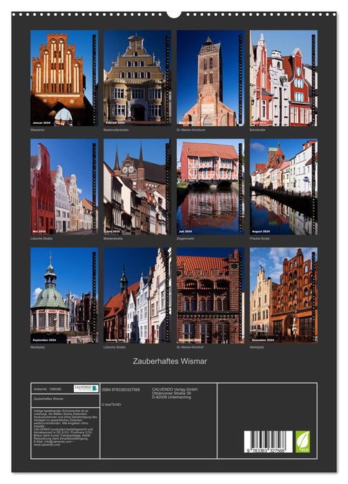 Zauberhaftes Wismar (CALVENDO Premium Wandkalender 2024)