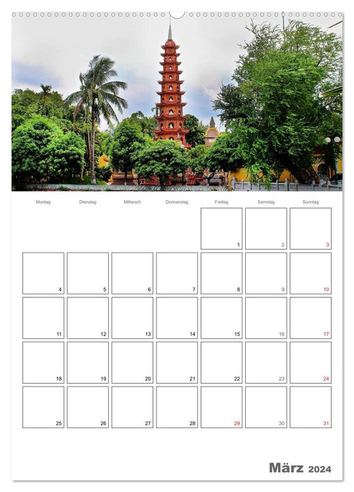 Vietnam 2024 Land of Contrasts (CALVENDO Premium Wall Calendar 2024) 