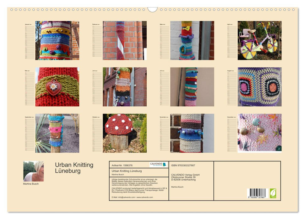 Urban Knitting Lunebourg (Calendrier mural CALVENDO 2024) 