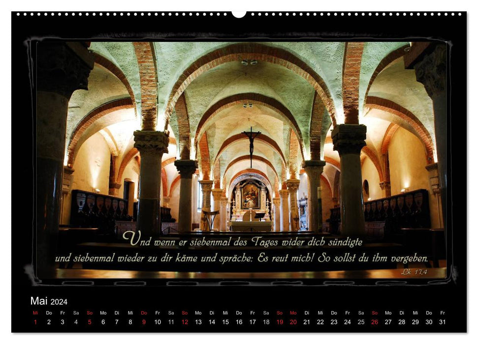 Un verset biblique mois après mois (Calvendo Premium Wall Calendar 2024) 