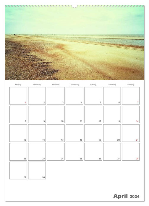 Strandbilder - Künstlerische Impressionen von der Nordsee (CALVENDO Premium Wandkalender 2024)