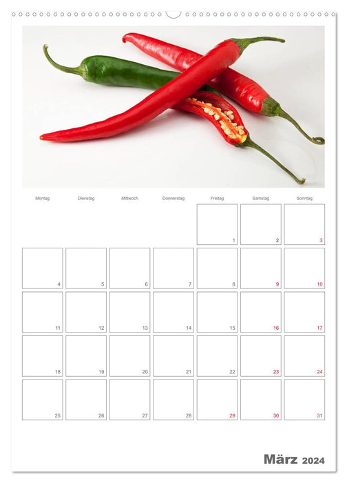 Kulinarische Kompositionen - Terminplaner (CALVENDO Premium Wandkalender 2024)