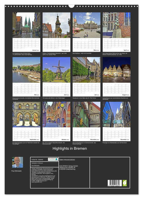 Highlights in Bremen (CALVENDO wall calendar 2024) 