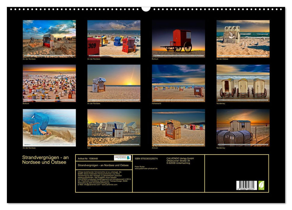 Strandvergnügen - an Nordsee und Ostsee (CALVENDO Wandkalender 2024)