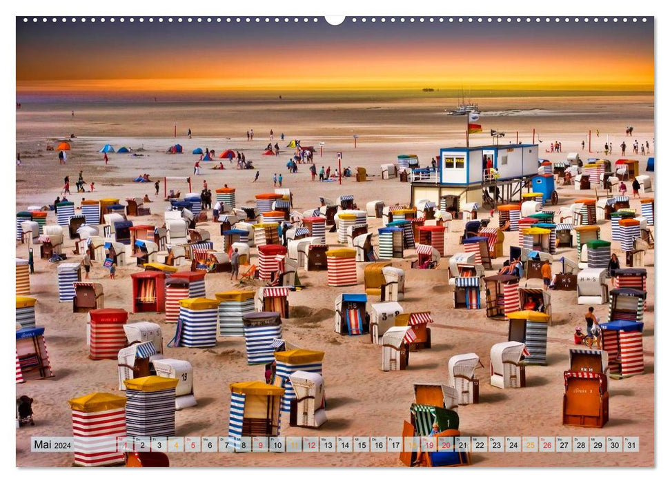 Plaisirs de plage - sur la mer du Nord et la mer Baltique (calendrier mural CALVENDO 2024) 