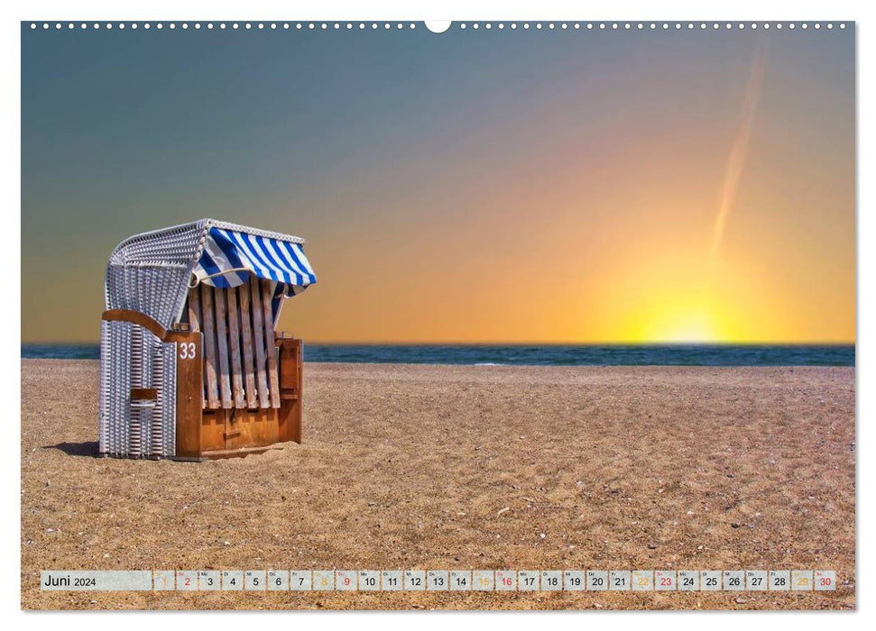 Strandvergnügen - an Nordsee und Ostsee (CALVENDO Wandkalender 2024)