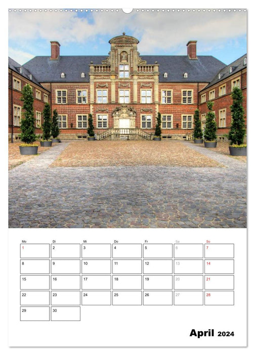 Eindrucksvolle Burgen, malerische Schlösser im Münsterland (CALVENDO Premium Wandkalender 2024)