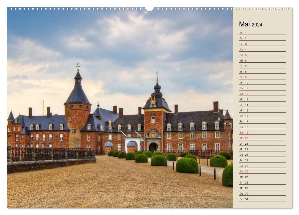 Burgen und Schlösser im Münsterland (CALVENDO Premium Wandkalender 2024)