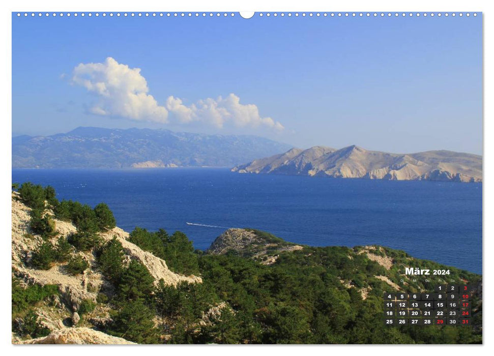 Croatia's travel destinations (CALVENDO Premium Wall Calendar 2024) 