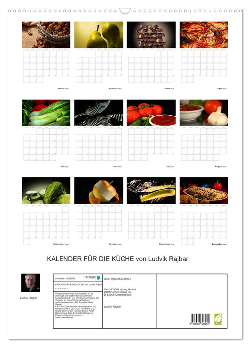 CALENDAR FOR THE KITCHEN BY LUDVIK RAJBAR (CALVENDO wall calendar 2024) 