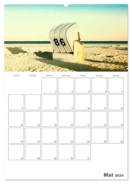 Strandbilder - Künstlerische Impressionen von der Nordsee (CALVENDO Wandkalender 2024)