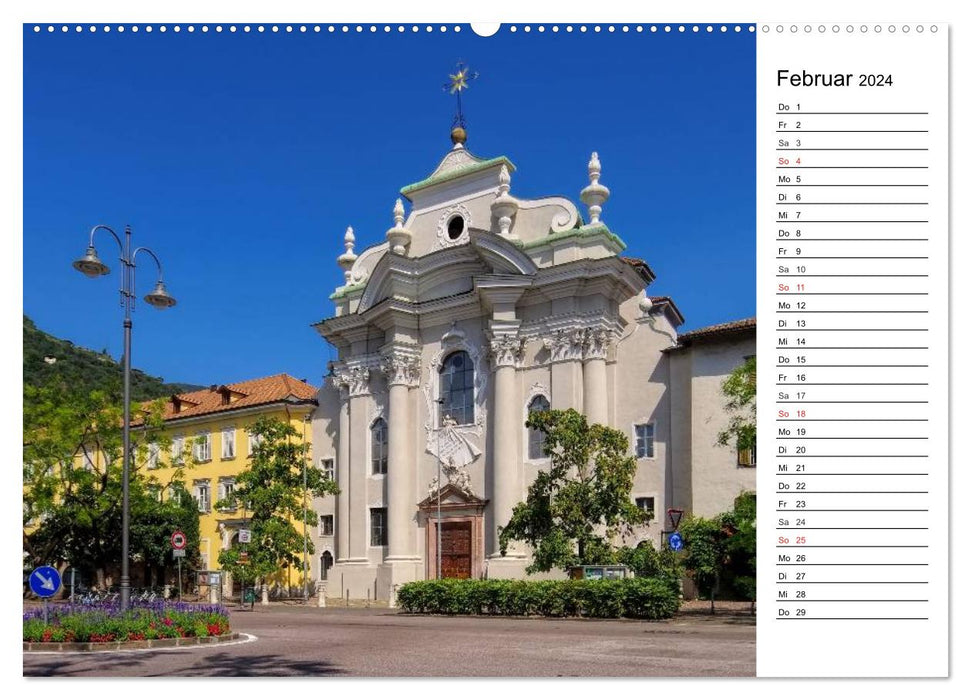 Bolzano - Tyrolean tradition with Mediterranean charm (CALVENDO Premium Wall Calendar 2024) 