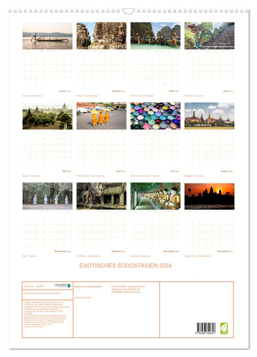 EXOTIC SOUTHEAST ASIA - Planner 2024 (CALVENDO Wall Calendar 2024) 