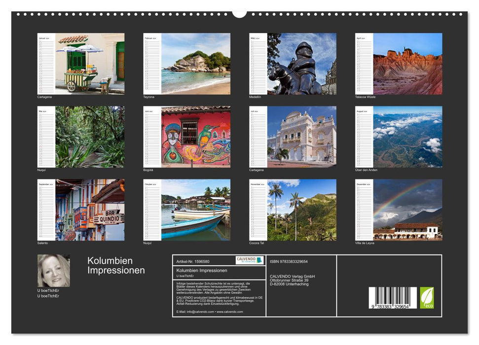 Kolumbien Impressionen (CALVENDO Premium Wandkalender 2024)