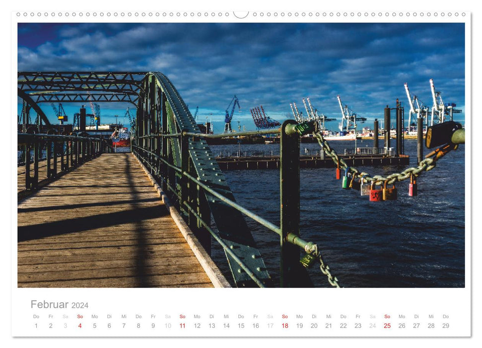 Vues de Hambourg (Calvendo Premium Wall Calendar 2024) 