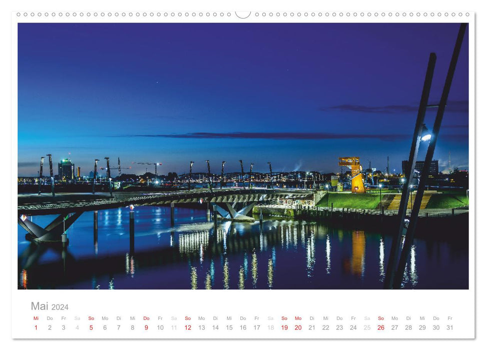 Views of Hamburg (CALVENDO Premium Wall Calendar 2024) 