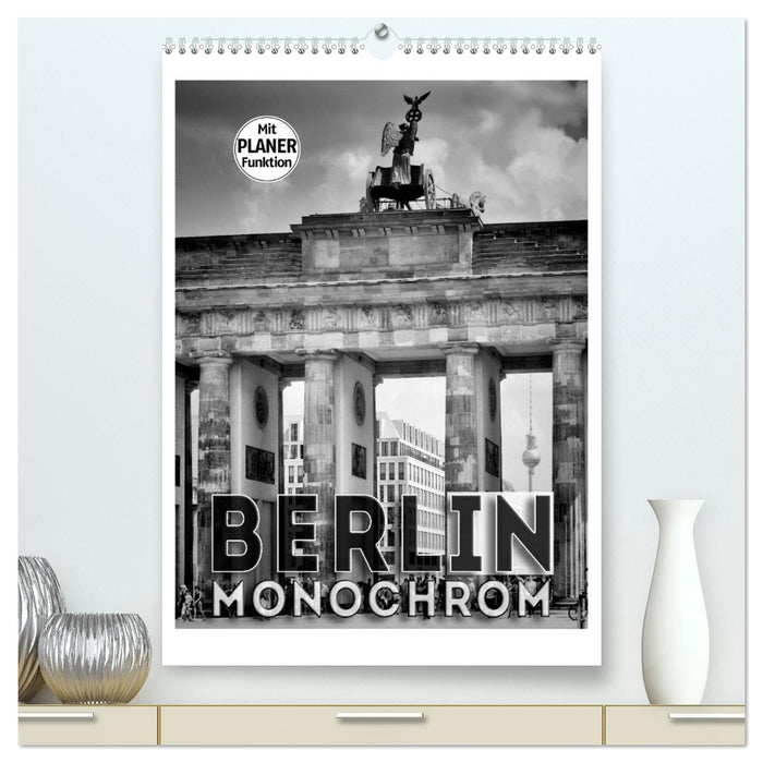 BERLIN en monochrome (Calendrier mural CALVENDO Premium 2024) 