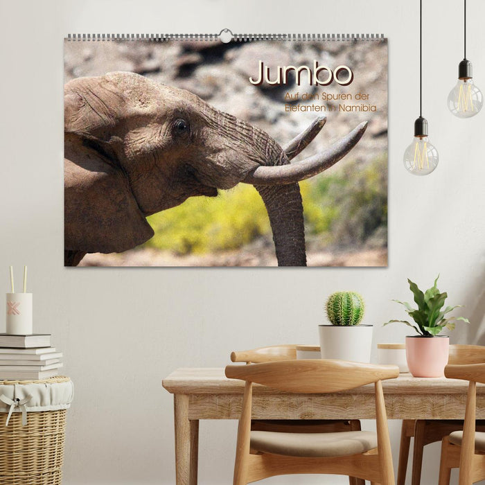 Jumbo On the trail of elephants in Namibia (CALVENDO wall calendar 2024) 