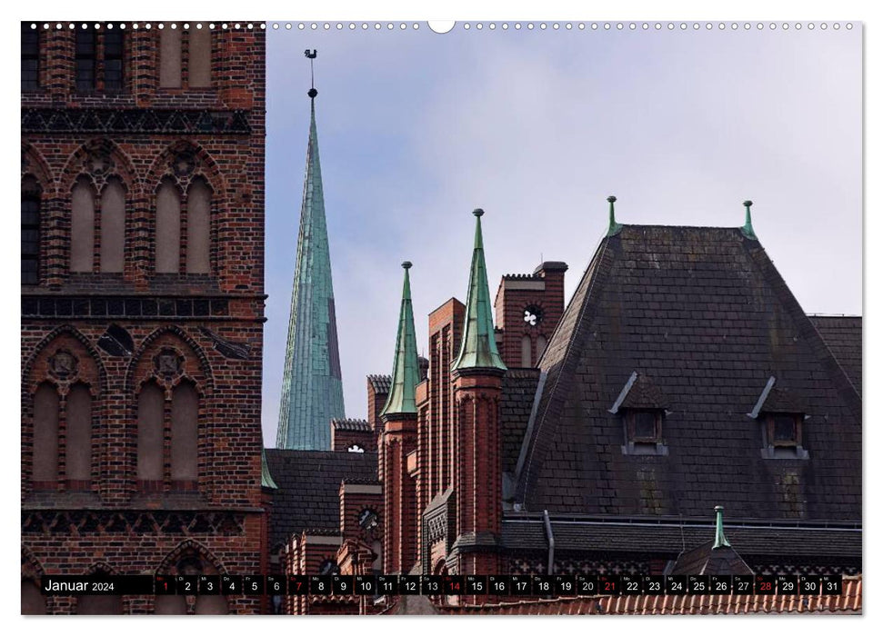 Ostseeperle Lübeck (CALVENDO Premium Wall Calendar 2024) 