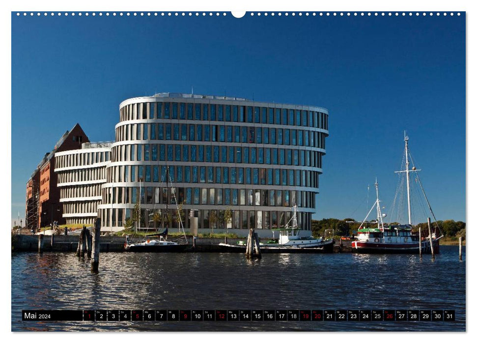 Baltic Sea Pearl Rostock (Calvendo Premium Calendrier mural 2024) 