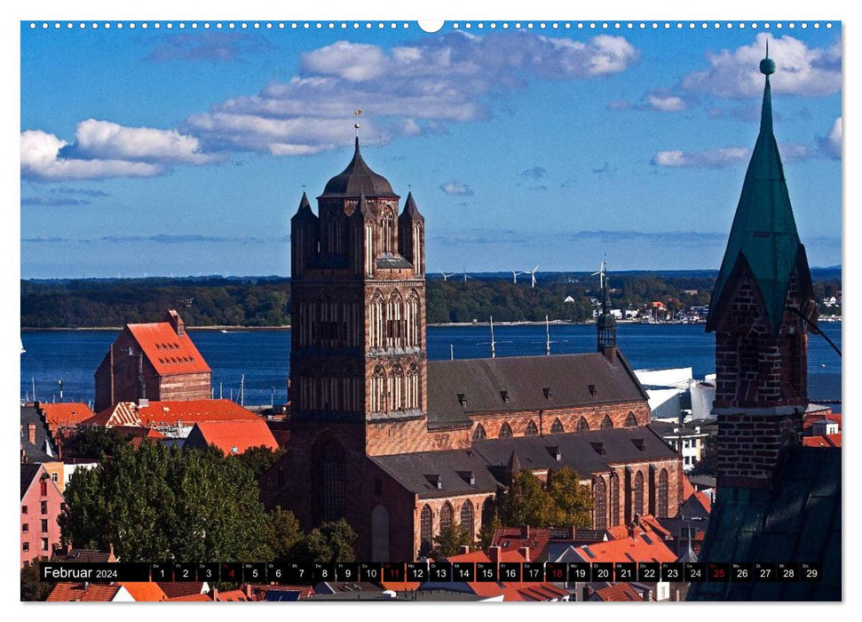 Ostseeperle Stralsund (CALVENDO Premium Wandkalender 2024)