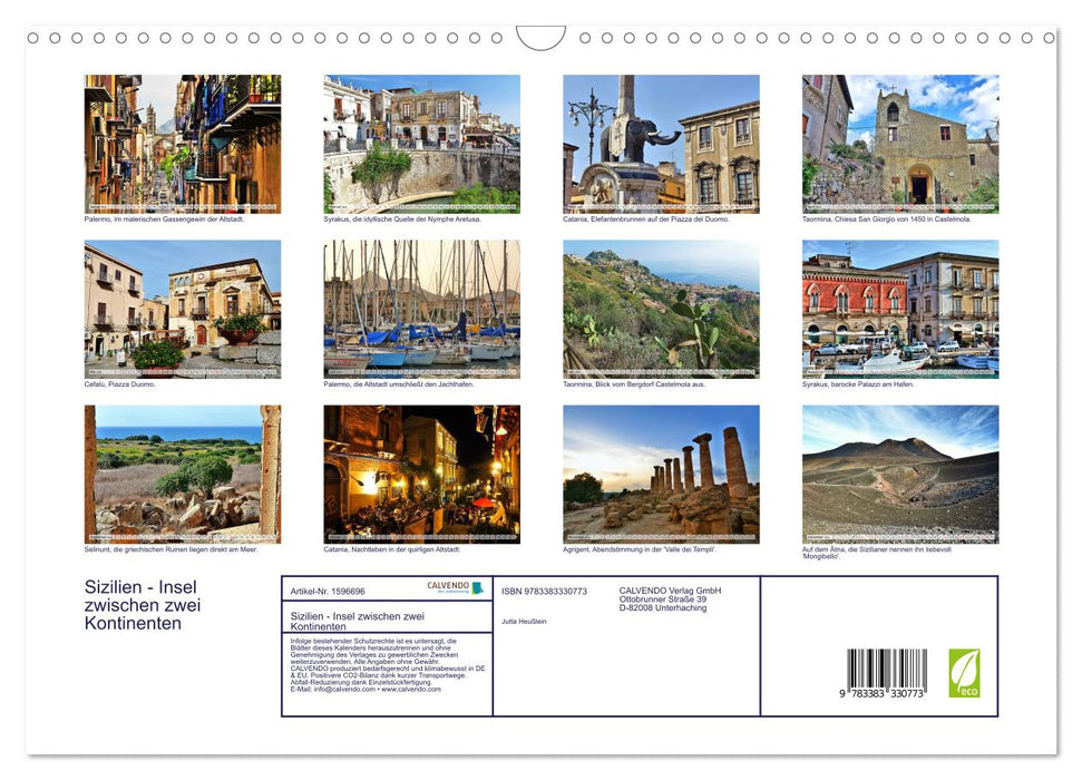 Sicily - island between two continents (CALVENDO wall calendar 2024) 