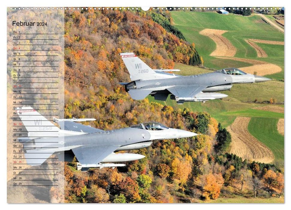 Kampfflugzeuge USA (CALVENDO Premium Wandkalender 2024)