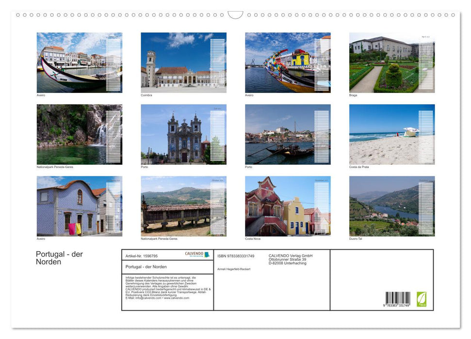 Portugal - the North (CALVENDO wall calendar 2024) 