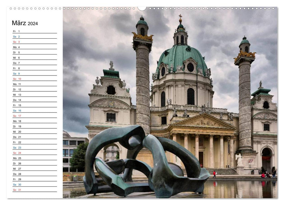 Vienne – Capitale avec charme (Calvendo Premium Wall Calendar 2024) 