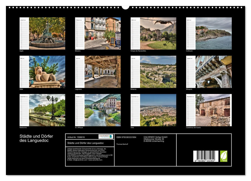 Frankreich - Städte und Dörfer des Languedoc-Roussillon (CALVENDO Premium Wandkalender 2024)