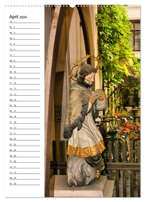 Nepomuk - Der Brückenheilige (CALVENDO Premium Wandkalender 2024)