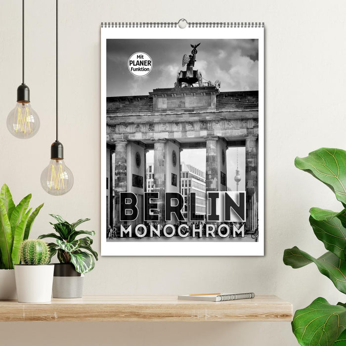 BERLIN in Monochrom (CALVENDO Wandkalender 2024)