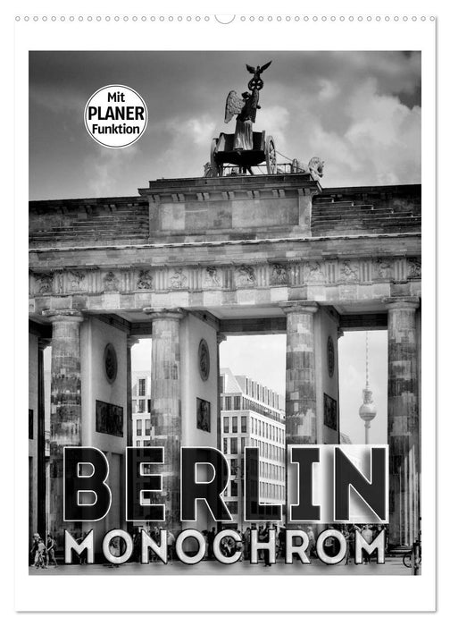 BERLIN en monochrome (calendrier mural CALVENDO 2024) 