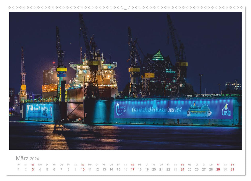 Views of Hamburg (CALVENDO wall calendar 2024) 