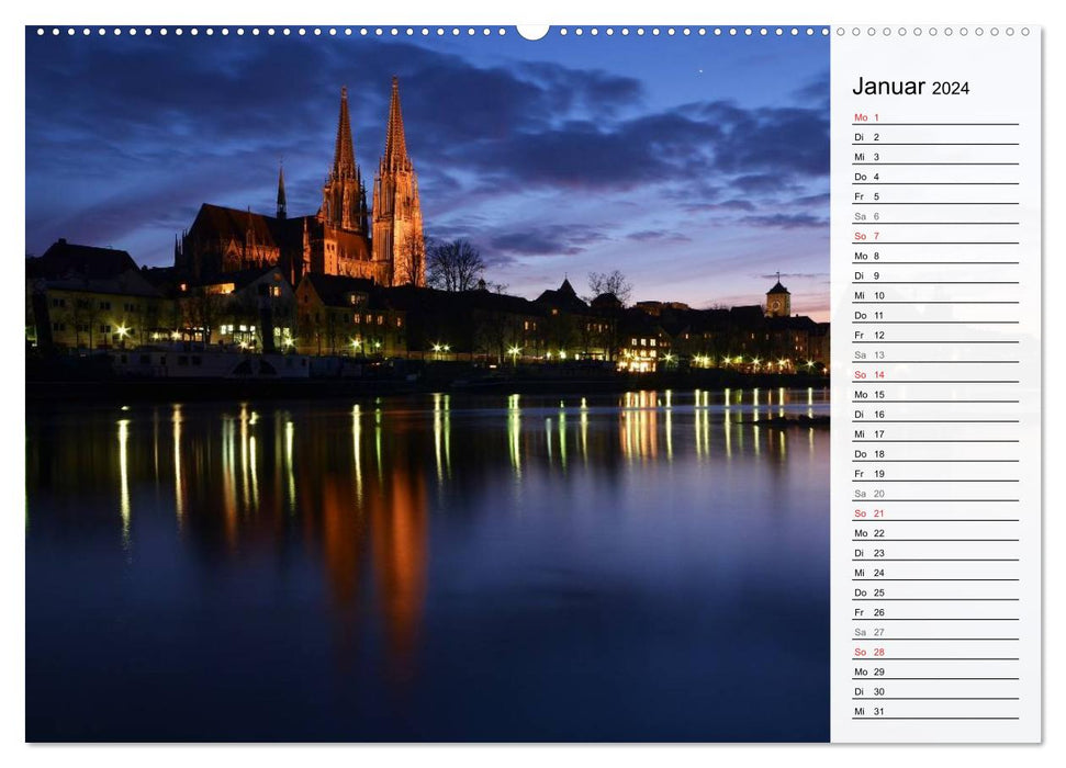 Les couleurs de REGENSBURG (calendrier mural CALVENDO 2024) 