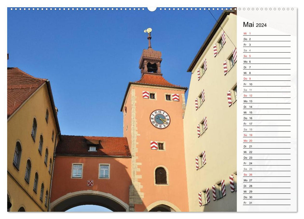 Les couleurs de REGENSBURG (calendrier mural CALVENDO 2024) 