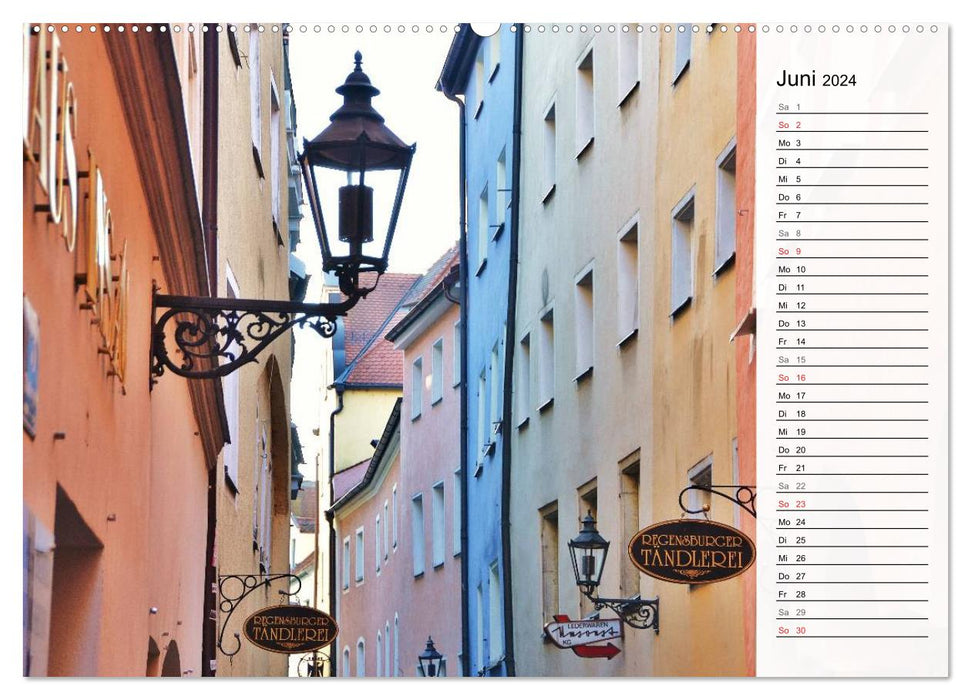 Les couleurs de REGENSBURG (calendrier mural CALVENDO 2024) 