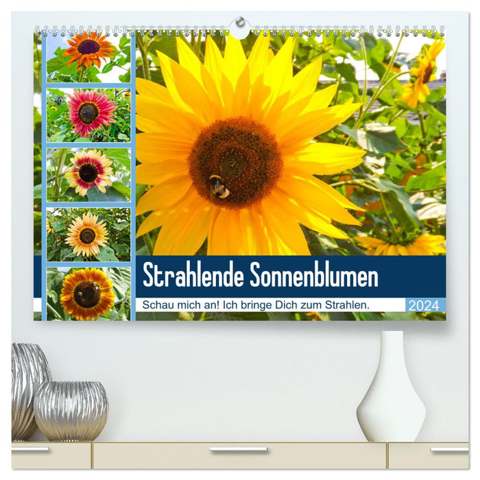 Strahlende Sonnenblumen (CALVENDO Premium Wandkalender 2024)