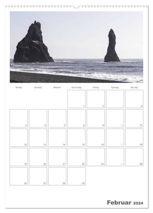 Islande – Fascination des contrastes – Agenda journalier (Calvendo Premium Wall Calendar 2024) 