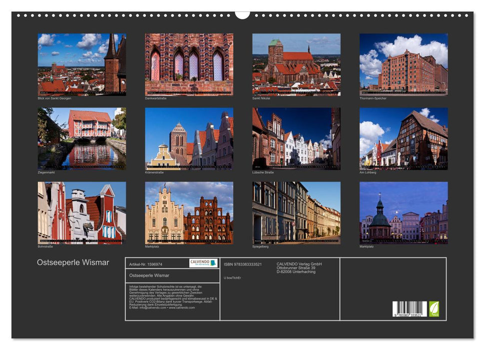 Baltic Sea Pearl Wismar (CALVENDO wall calendar 2024) 