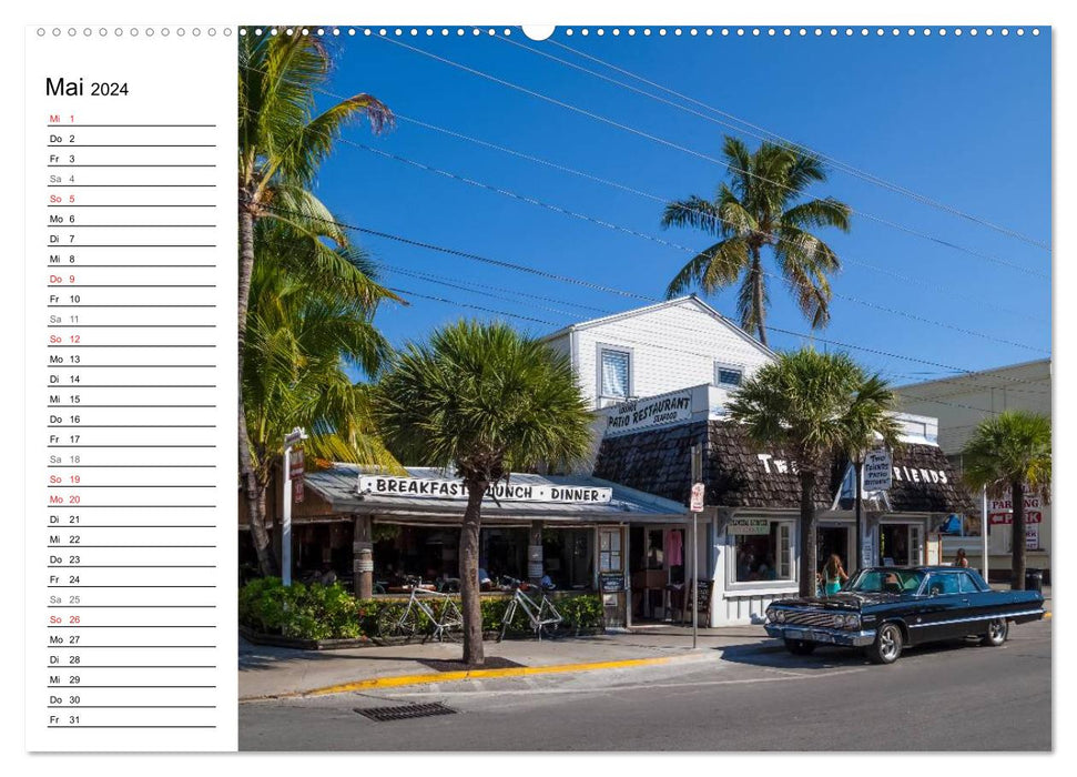 Itinéraire panoramique des Florida Keys et Key West (calendrier mural CALVENDO Premium 2024) 