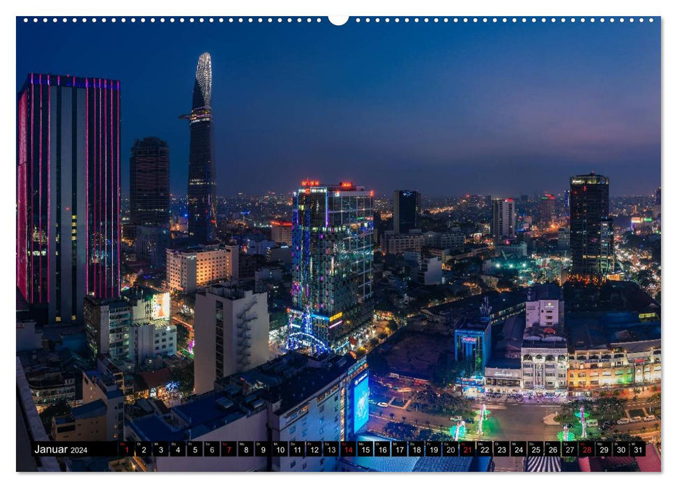 VIETNAM - Von Saigon nach Hanoi (CALVENDO Premium Wandkalender 2024)