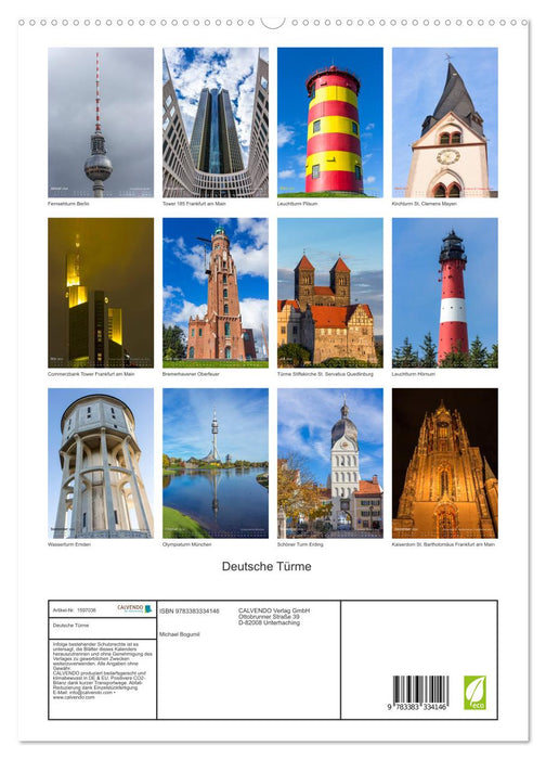 German Towers (CALVENDO Premium Wall Calendar 2024) 