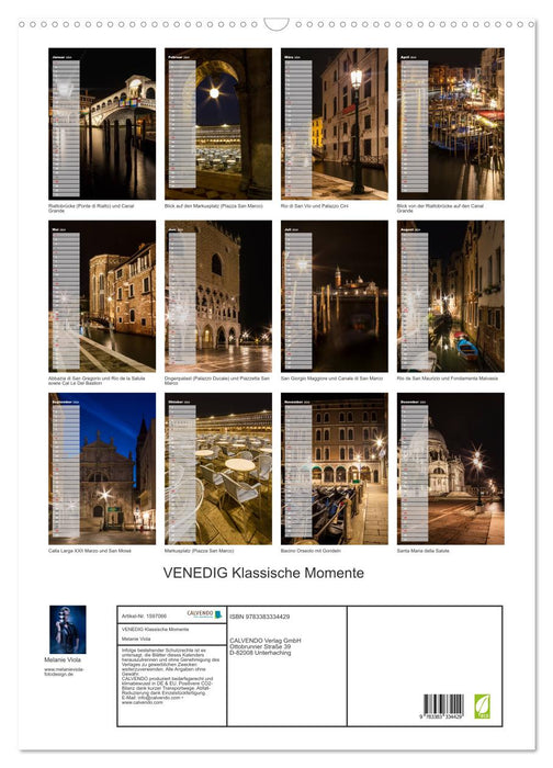 VENICE Classic Moments (CALVENDO Wall Calendar 2024) 