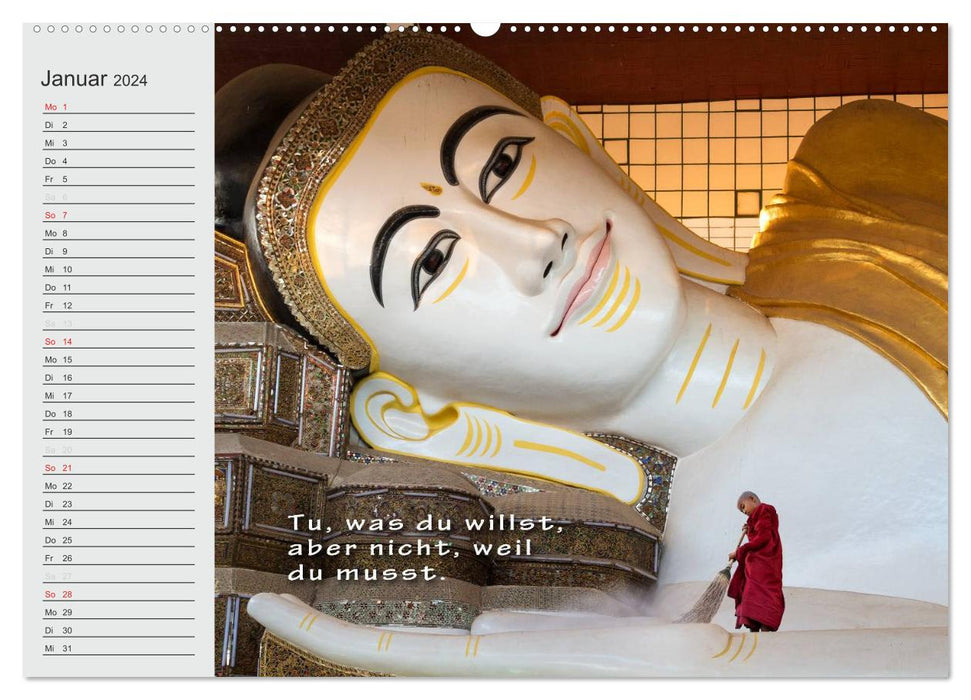 BUDDHA Buddhistische Weisheiten (CALVENDO Wandkalender 2024)