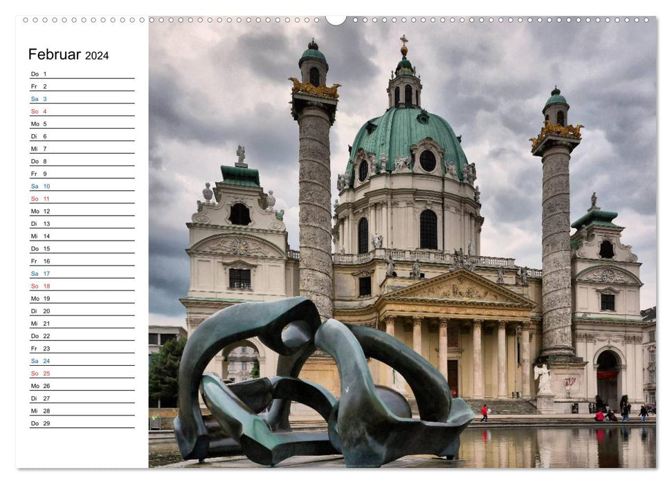 Wien - Österreichs charmante Hauptstadt (CALVENDO Wandkalender 2024)